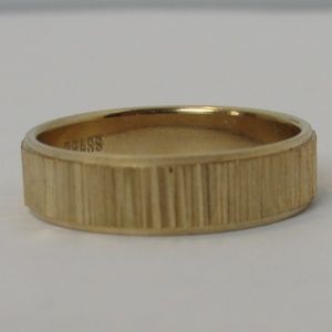 Men's Brass Ring-Vert Etched Sz 8.5 & 10 Unisex